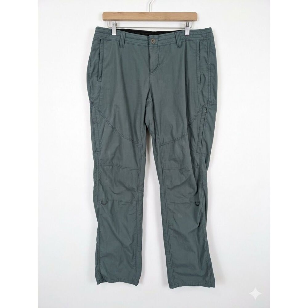 Kuhl Spire Roll Up Pants Womens 14R Teal Hiking Outdoor Stretch Cargo Trail